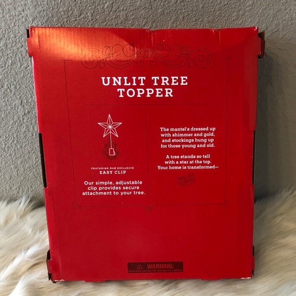 NIB Wondershop Silver Glitter Unlit Tree Topper - Picture 4 of 4
